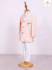 Baby Pink Jodhpuri Pattern Sherwani Embossed in Design - Diadem