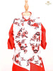 Scarlet Red Kurta Set with Floral Printed Waistcoat - Diadem