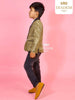 Gold Double Shade Full Sleeve Blazer - Diadem