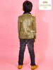 Gold Double Shade Full Sleeve Blazer - Diadem
