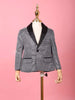 Silver Shimmer Tuxedo Full Sleeve Blazer for Boys - Diadem