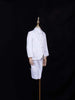 White Cotton Blend Suit Coat with Matching Tie for Boys - Diadem