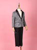 Silver Shimmer Tuxedo Full Sleeve Blazer for Boys - Diadem