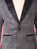 Silver Shimmer Tuxedo Full Sleeve Blazer for Boys - Diadem