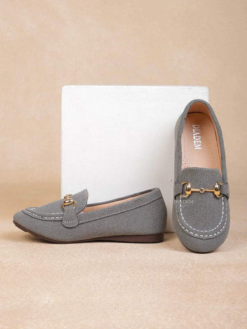 Grey Casual Loafers for Boys - Diadem