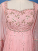 Baby Pink Floral Designed Georgette Palazzo Suit - Diadem