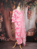 Baby Pink Floral Printed Cotton Salwar Suit with Dupatta