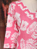 Baby Pink Floral Printed Cotton Salwar Suit with Dupatta