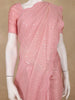 Baby Pink Sequin Embroidered Chiffon Saree with Scalloped Lace Border - Diadem