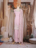 Baby Pink Sequin Embroidered Design Tissue Silk Palazzo Salwar Suit with Dupatta