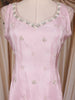 Baby Pink Sequin Embroidered Design Tissue Silk Palazzo Salwar Suit with Dupatta