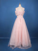 Baby Pink Sequins And Beads Embellished Net Gown - Diadem