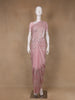 Baby Pink Floral Designed Organza Designer Saree - Diadem