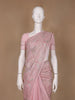 Baby Pink Floral Designed Organza Designer Saree - Diadem