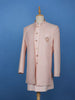 Baby Pink Sequin Embroidered Ikart Sherwani Suit - Diadem