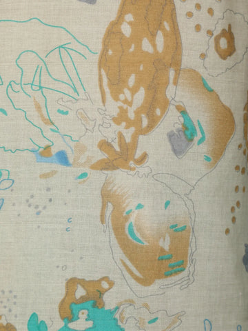 Beige Artistic Printed Cotton Salwar Suit - Diadem