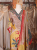 Beige Floral Design Tissue Silk Straight Cut Salwar Suit with Dupatta