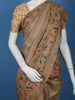 Beige Floral Design Tussar Silk Saree - Diadem