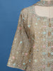 Beige Floral Embroidered Design Tussar Palazzo Suit