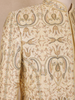 Beige Floral Embroidered Raw Silk Sherwani Suit