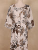Beige Floral Printed Cotton Kurti