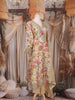 Beige Floral Printed Design Tissue Silk Anarkali Salwar Suit
