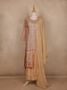 Beige Geometric Design Cotton Salwar Suit - Diadem