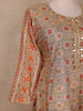 Beige Geometric Design Cotton Salwar Suit - Diadem