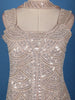 Beige Sequin Design Georgette Palazzo Suit