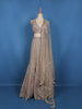 Beige Sequins Embroidered Mermaid Net Lehenga With Dupatta