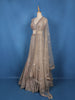 Beige Sequins Embroidered Mermaid Net Lehenga With Dupatta