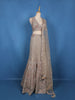 Beige Sequins Embroidered Mermaid Net Lehenga With Dupatta