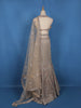 Beige Sequins Embroidered Mermaid Net Lehenga With Dupatta
