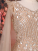 Beige Sequins and Beads Embroidered Design Net Gown
