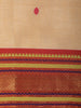 Beige Solid Design Pure Cotton Saree