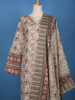Beige With Maroon Floral Printed Cotton Palazzo Suit