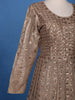 Beige Floral Embroidery Net Bridal Pakistani Lehenga - Diadem