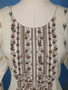 Beige Ikat Embroidered Salwar Suit with Brown Tie-Dye Dupatta - Diadem
