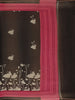 Black And Maroon Floral Printed Chandheri Cotton Saree