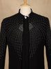Black Bead Embroidery Velvet Men's Suit - Diadem