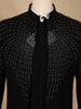 Black Bead Embroidery Velvet Men's Suit - Diadem