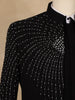 Black Bead Embroidery Velvet Men's Suit - Diadem