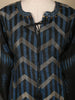 Black Chevron Design Cotton Straight Cut Salwar Suit - Diadem