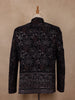 Black Floral And Tree Design Velvet Suit