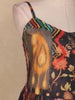 Black Floral Design Cotton Top