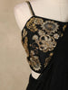 Black Floral Design Georgette Ready To Wear Saree with Designer Blouse - Diadem