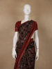 Black Floral Designed Cotton Saree - Diadem