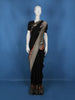 Black Floral Embroidered Banarasi Silk Saree