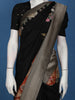 Black Floral Embroidered Banarasi Silk Saree