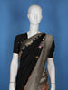 Black Floral Embroidered Banarasi Silk Saree